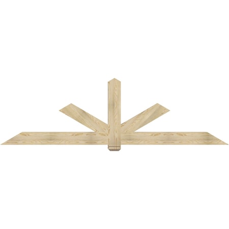 Ekena Millwork Kennewick Rough Sawn Timber Gable Bracket, Douglas Fir, 108"W x 31 1/2"H x 4"D x 6"F, 7/12 Pitch GBW108X31X0406KEN00RDF